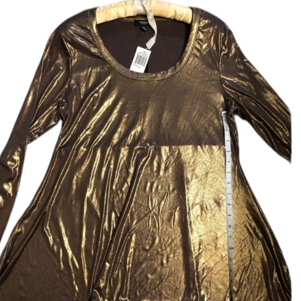 Premise Studio size large Gold Metallic long sleeve with stretch